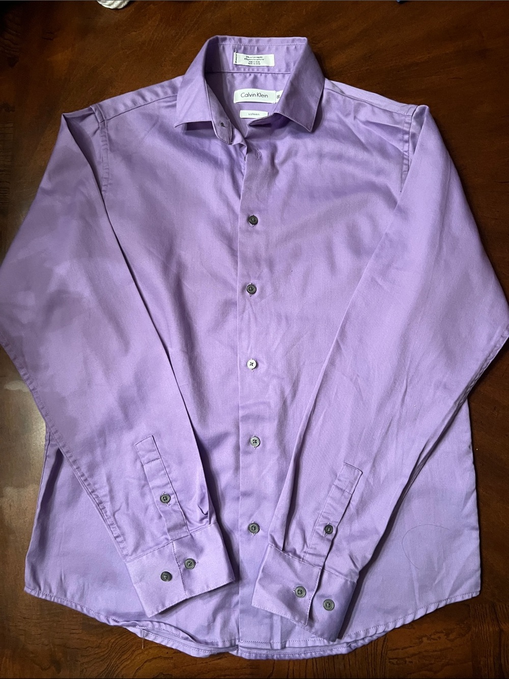 Calvin Klein Men's Light Purple Dress Shirt